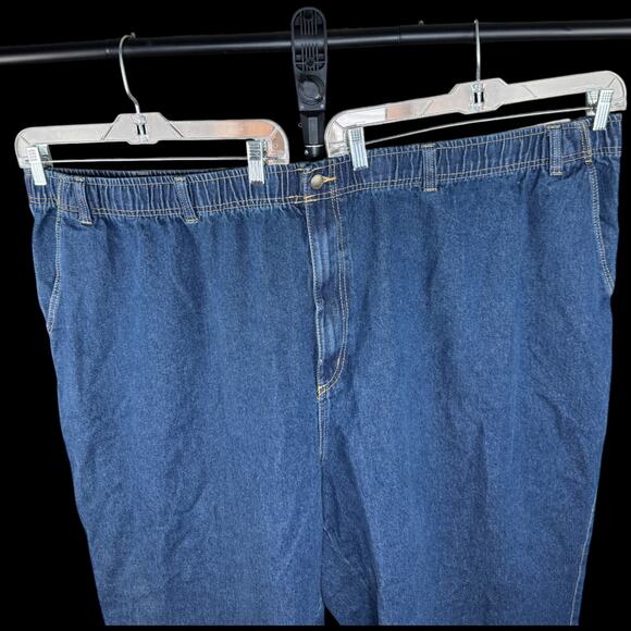 Harbor Bay Women’s Plus 6X Blue Denim Jeans Elastic Waist Straight Leg NWT - Picture 10 of 16